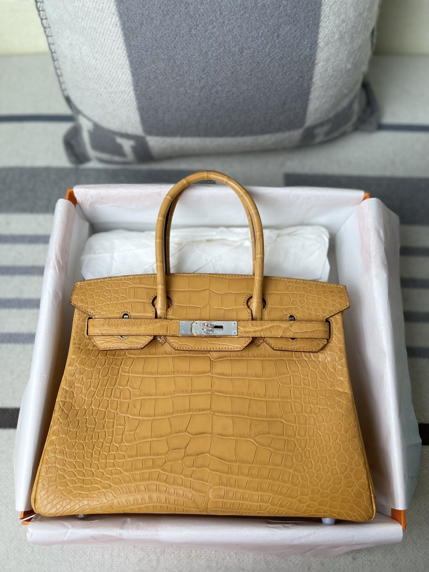 Hermes Birkin 30CM Handmade Bag In Brown Crocodile Niloticus Matte Skin